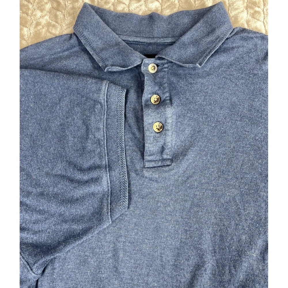 Pierre Cardin Mens Blue Cotton‎ Polo Size XL Collared Button